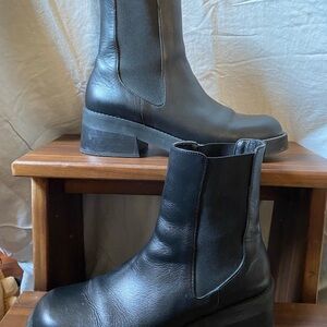 Black Leather Women's Boots Miista